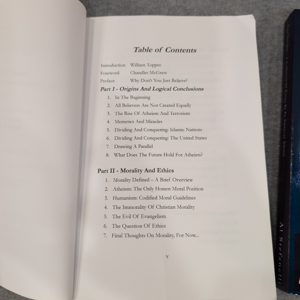 Al‎ Stefanelli Signed Book Lot A Voice of Reason & Free Thoughts Atheist Essays - Picture 6 of 11